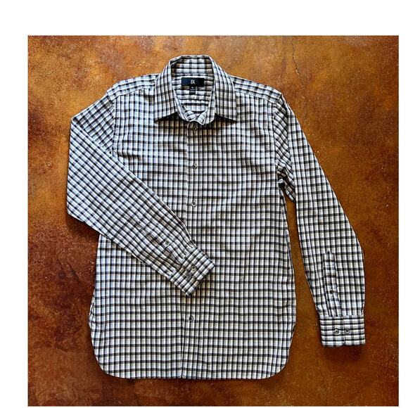 Banana Republic Slim-Fit Wrinkle-Resistant Plaid Dress Shirt - Picture 1 of 1